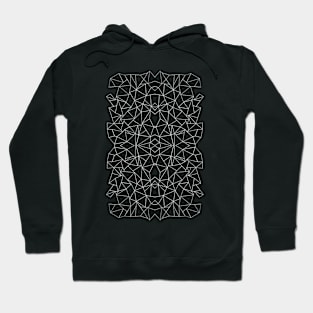 Abstract Collide White on Black Hoodie